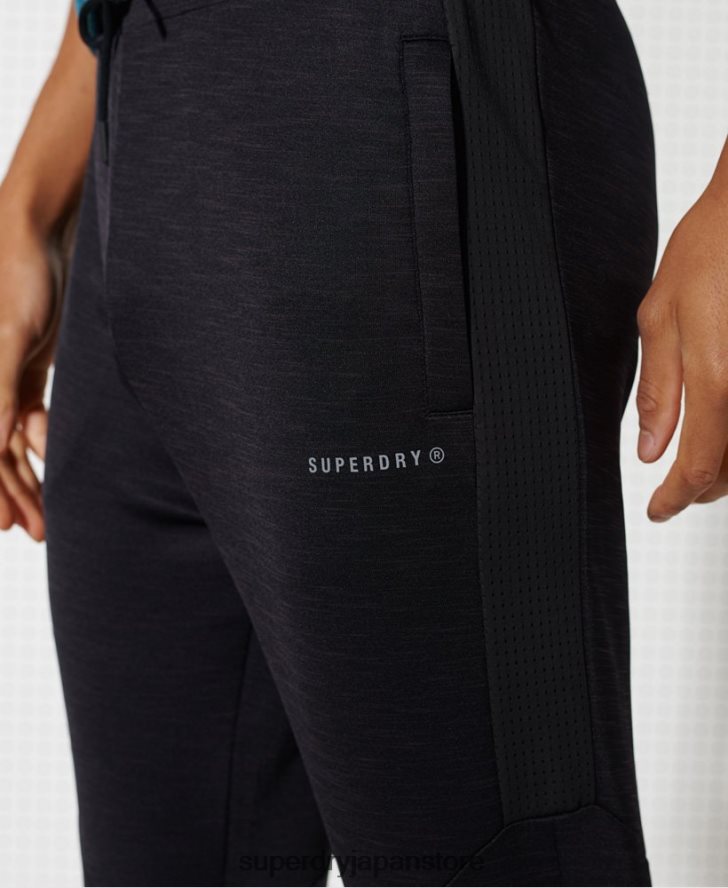 トレーニングトラックパンツ 男性 Superdry 衣類 黒 2J62PZ1440
