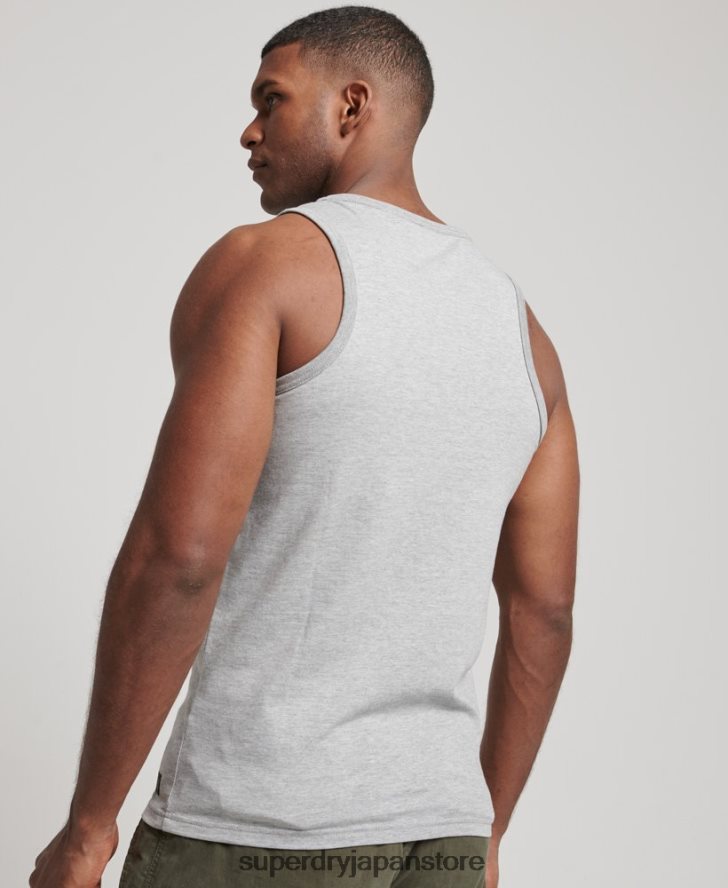 ヴィンテージコーポレーションロゴベスト 男性 Superdry 衣類 グレー 2J62PZ1446
