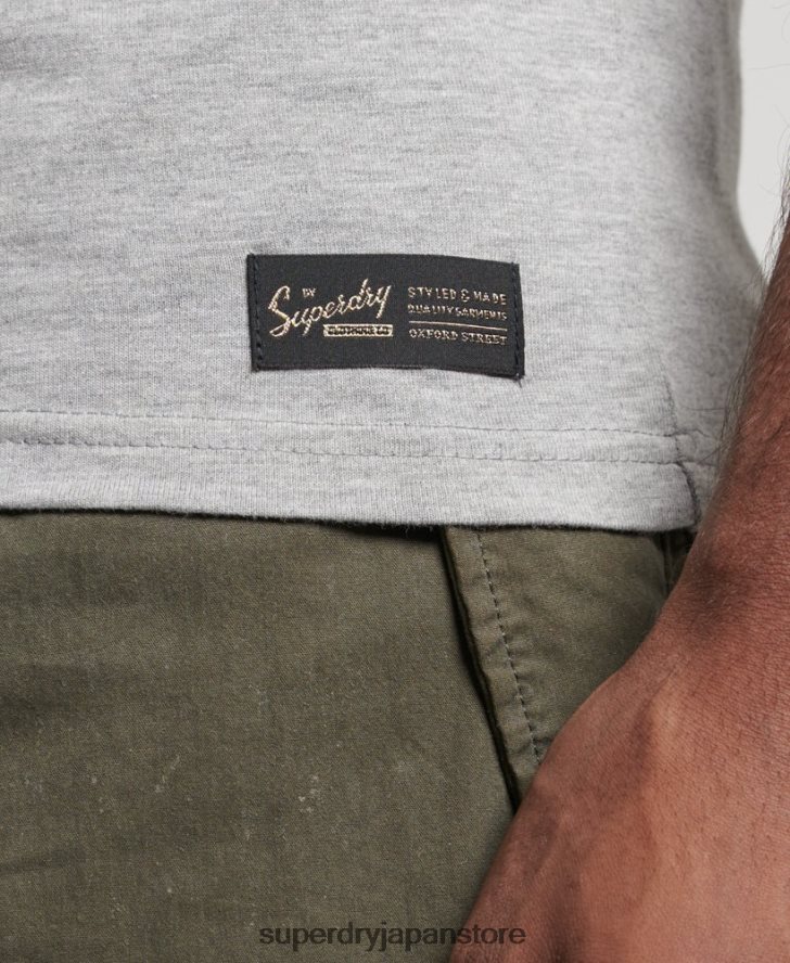 ヴィンテージコーポレーションロゴベスト 男性 Superdry 衣類 グレー 2J62PZ1446
