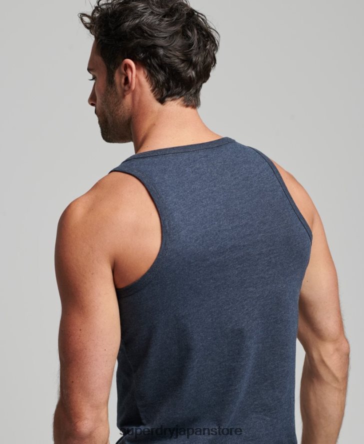 ヴィンテージ会場クラシックベストトップ 男性 Superdry 衣類 海軍 2J62PZ1452