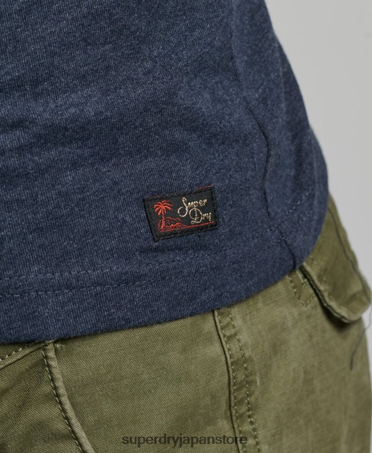 ヴィンテージ会場クラシックベストトップ 男性 Superdry 衣類 海軍 2J62PZ1452