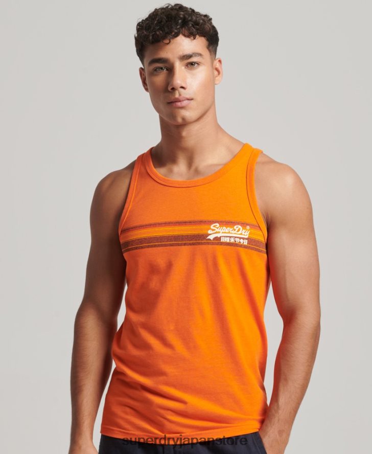 ヴィンテージロゴカリベスト 男性 Superdry 衣類 オレンジ 2J62PZ1454