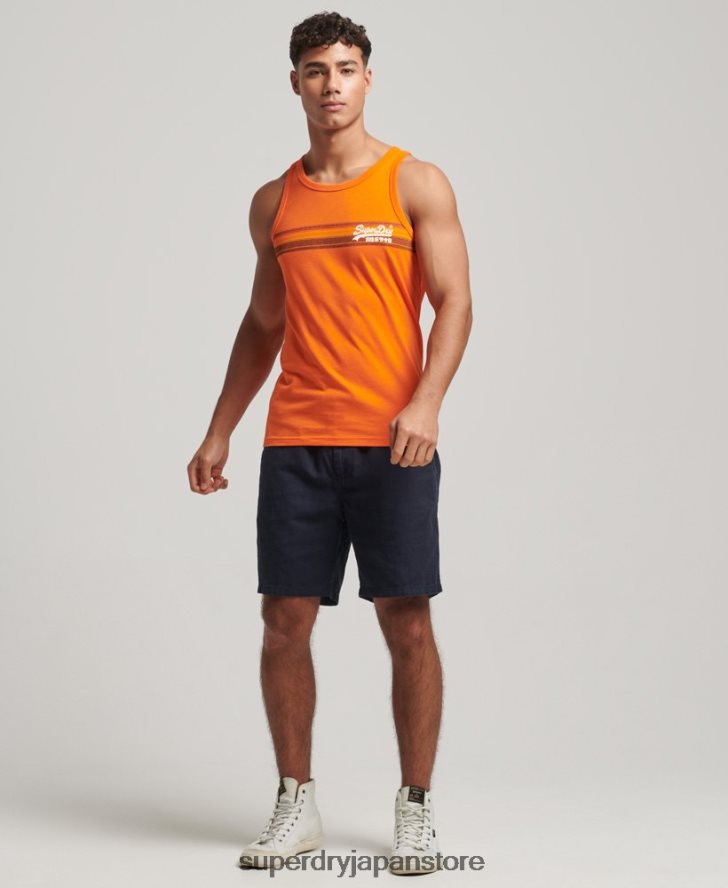 ヴィンテージロゴカリベスト 男性 Superdry 衣類 オレンジ 2J62PZ1454