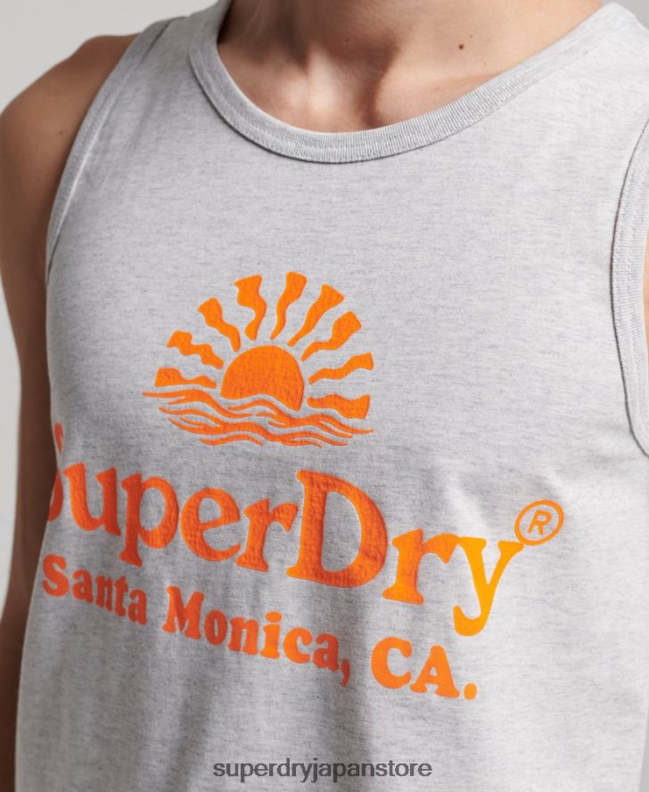 ヴィンテージ会場ネオンベスト 男性 Superdry 衣類 ライトグレー 2J62PZ1473