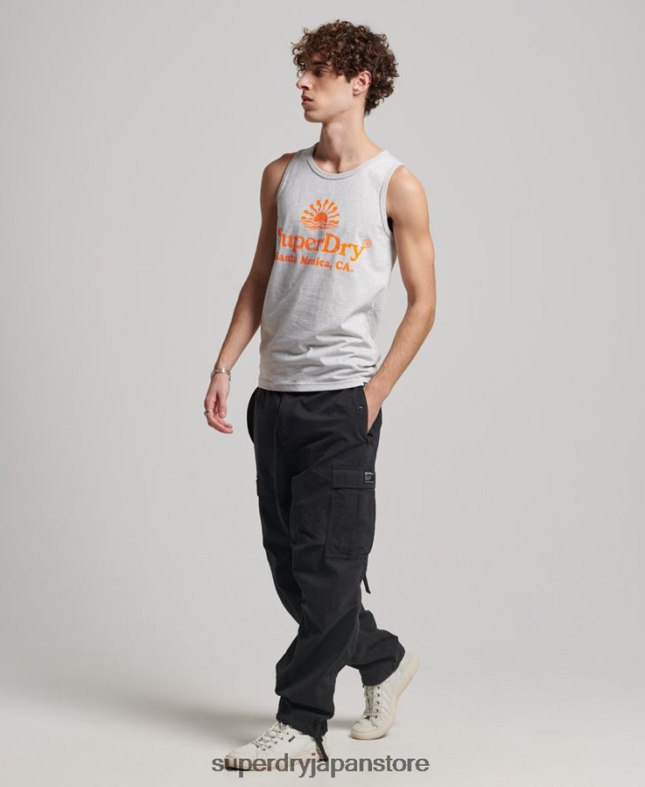 ヴィンテージ会場ネオンベスト 男性 Superdry 衣類 ライトグレー 2J62PZ1473