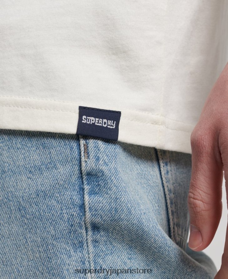 ヴィンテージ トライバル サーフ ベスト トップ 男性 Superdry 衣類 クリーム 2J62PZ1478