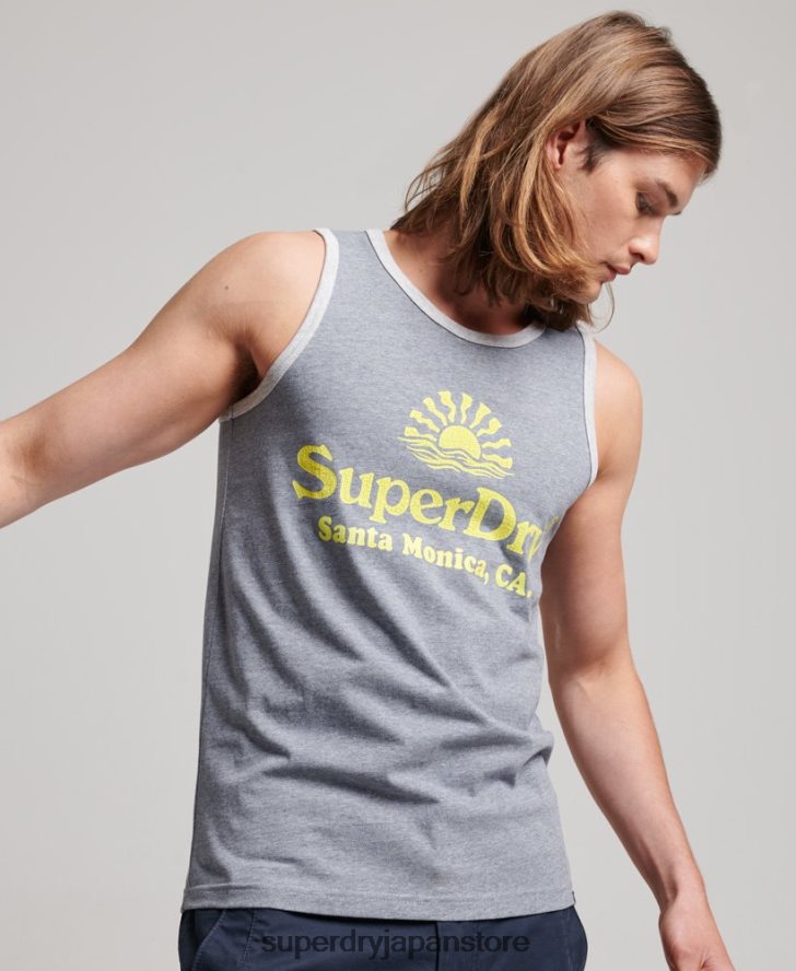 ヴィンテージ会場ネオンベスト 男性 Superdry 衣類 海軍 2J62PZ1479