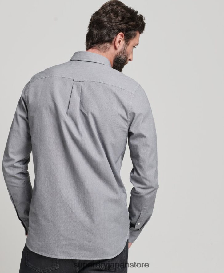 コットンマイクロチェックシャツ 男性 Superdry 衣類 黒 2J62PZ147