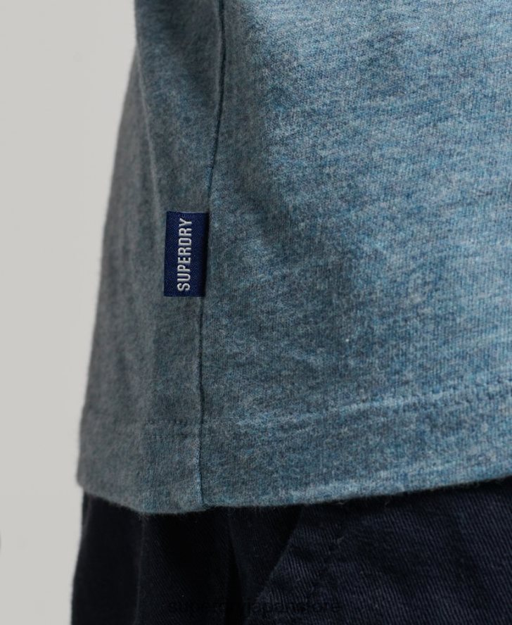 オーガニックコットンのヴィンテージロゴベストトップ 男性 Superdry 衣類 青 2J62PZ1482