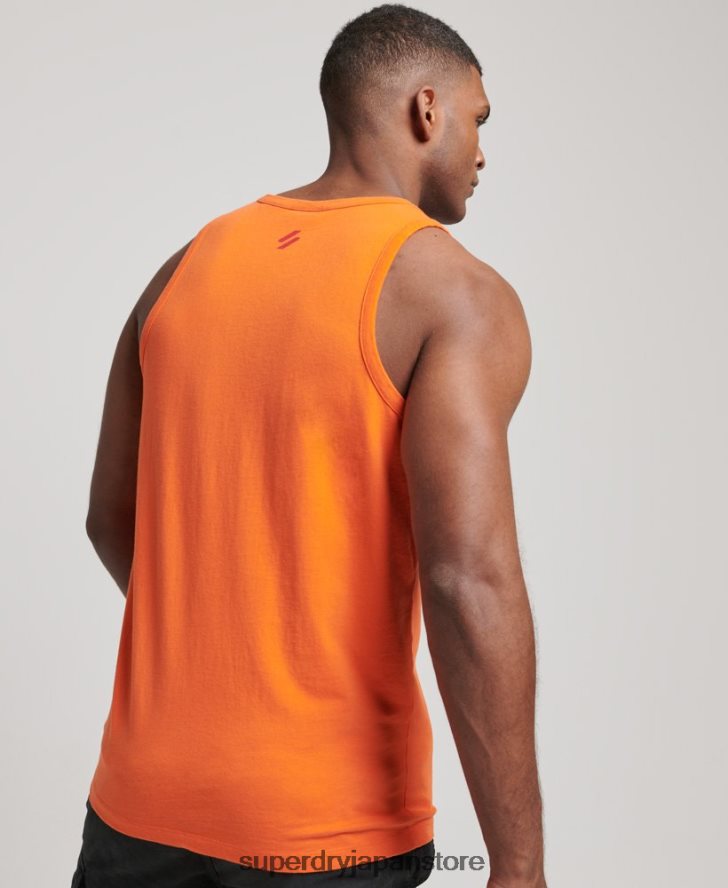 コードコアスポーツベスト 男性 Superdry 衣類 オレンジ 2J62PZ1483