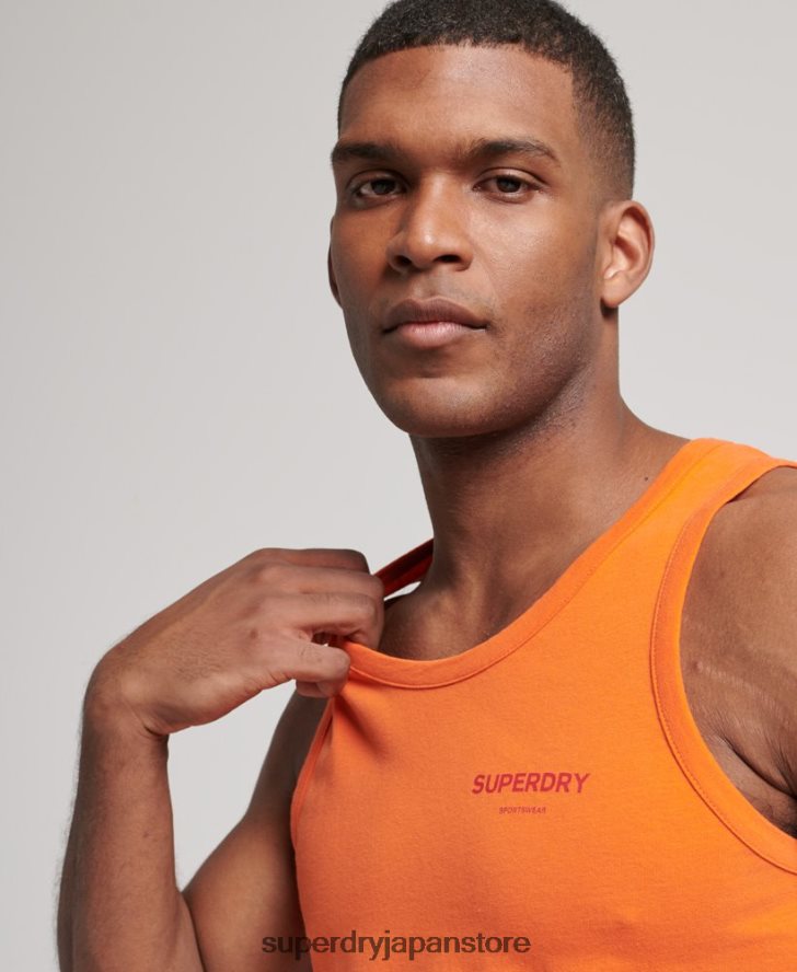 コードコアスポーツベスト 男性 Superdry 衣類 オレンジ 2J62PZ1483