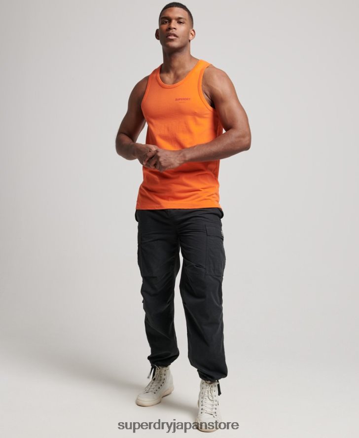 コードコアスポーツベスト 男性 Superdry 衣類 オレンジ 2J62PZ1483