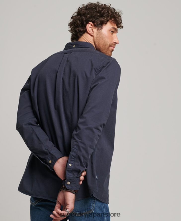 商店 - 長袖シャツ 男性 Superdry 衣類 海軍 2J62PZ148