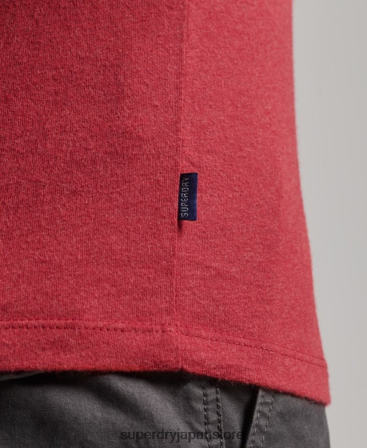 オーガニックコットンのヴィンテージロゴベストトップ 男性 Superdry 衣類 赤 2J62PZ1490