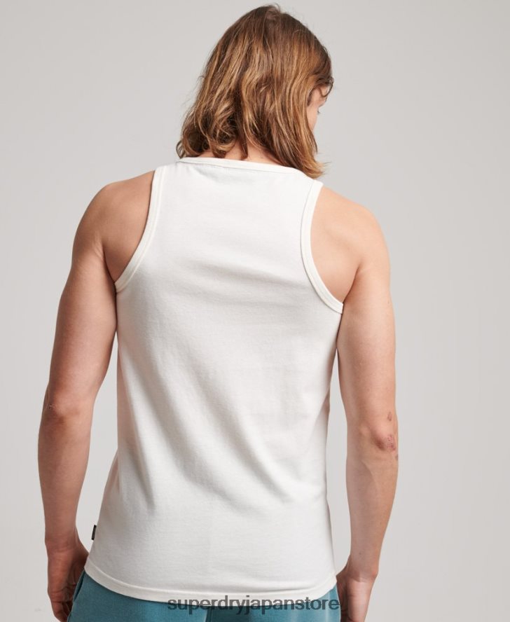 ヴィンテージロゴカリベスト 男性 Superdry 衣類 白 2J62PZ1491