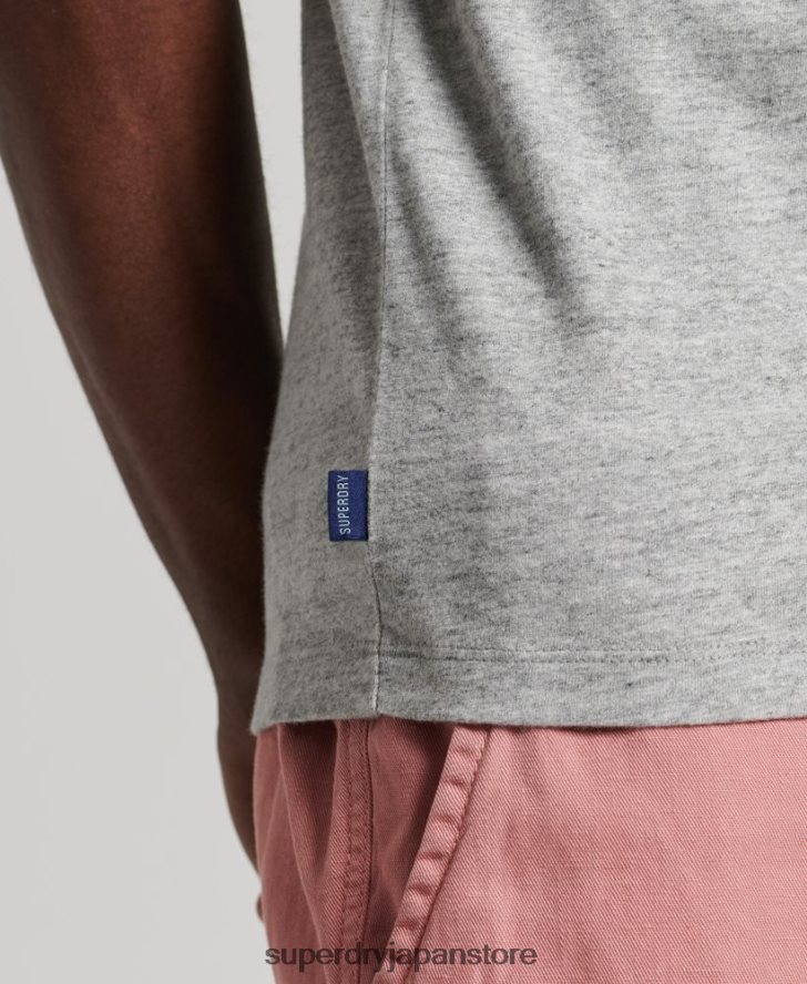 オーガニックコットンのヴィンテージロゴベストトップ 男性 Superdry 衣類 グレー 2J62PZ1493