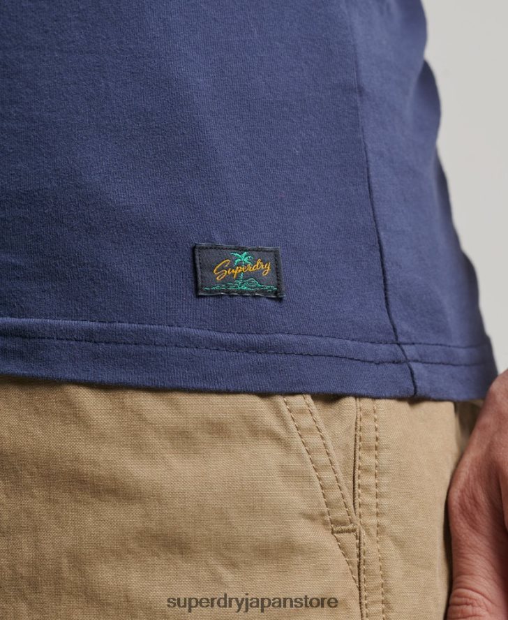 ヴィンテージ テレイン クラシック ベスト トップ 男性 Superdry 衣類 海軍 2J62PZ1503