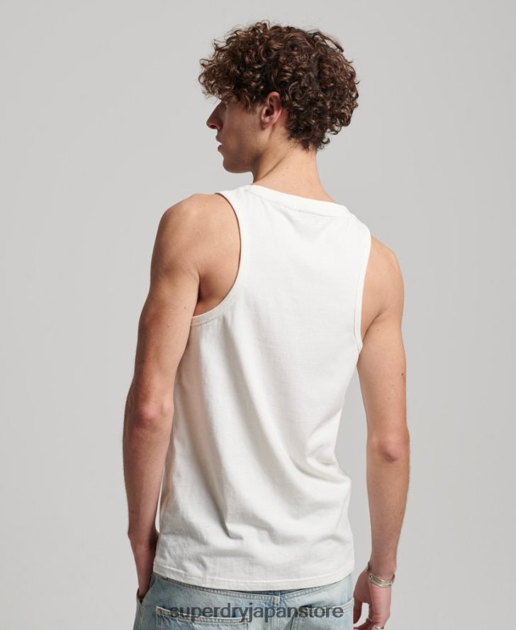 ヴィンテージ テレイン クラシック ベスト トップ 男性 Superdry 衣類 白 2J62PZ1526