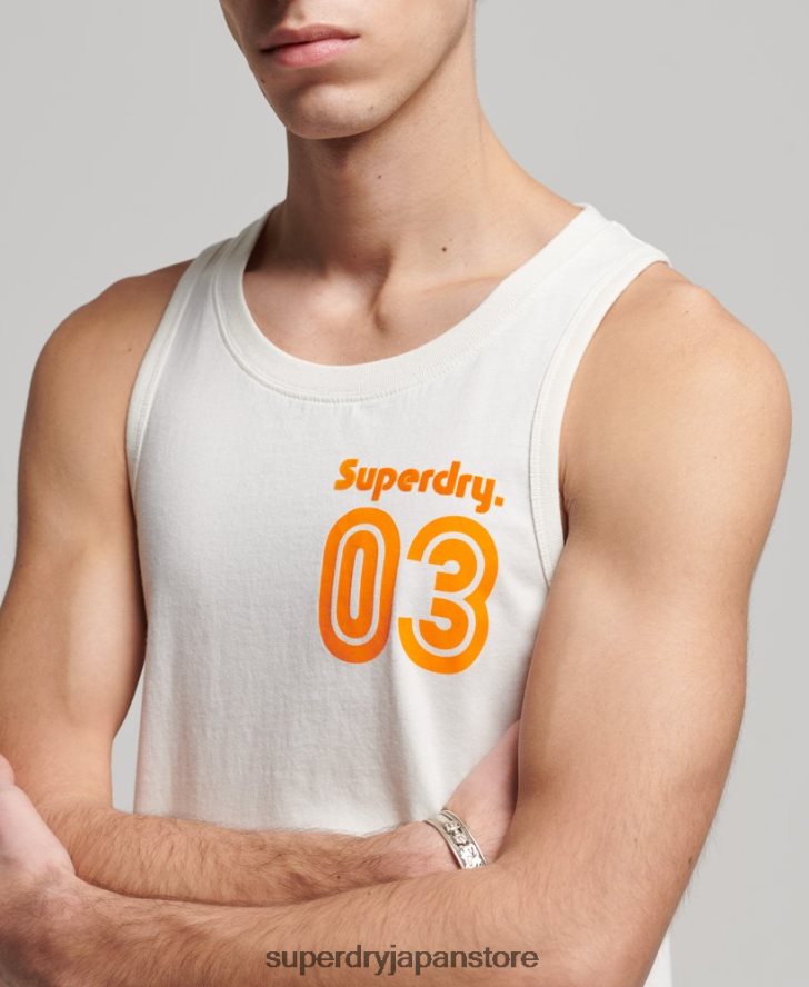 ヴィンテージ テレイン クラシック ベスト トップ 男性 Superdry 衣類 白 2J62PZ1526