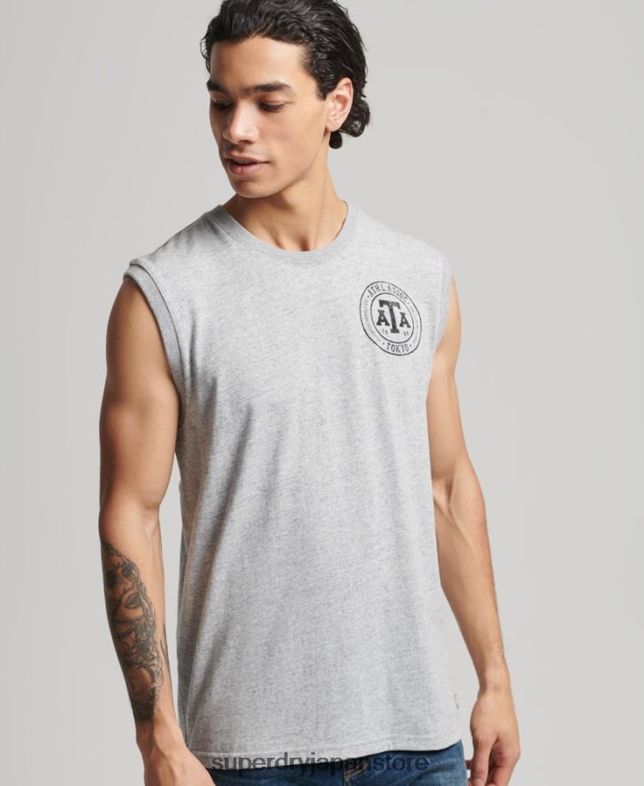 ヴィンテージカレッジタンクトップ 男性 Superdry 衣類 グレー 2J62PZ1559