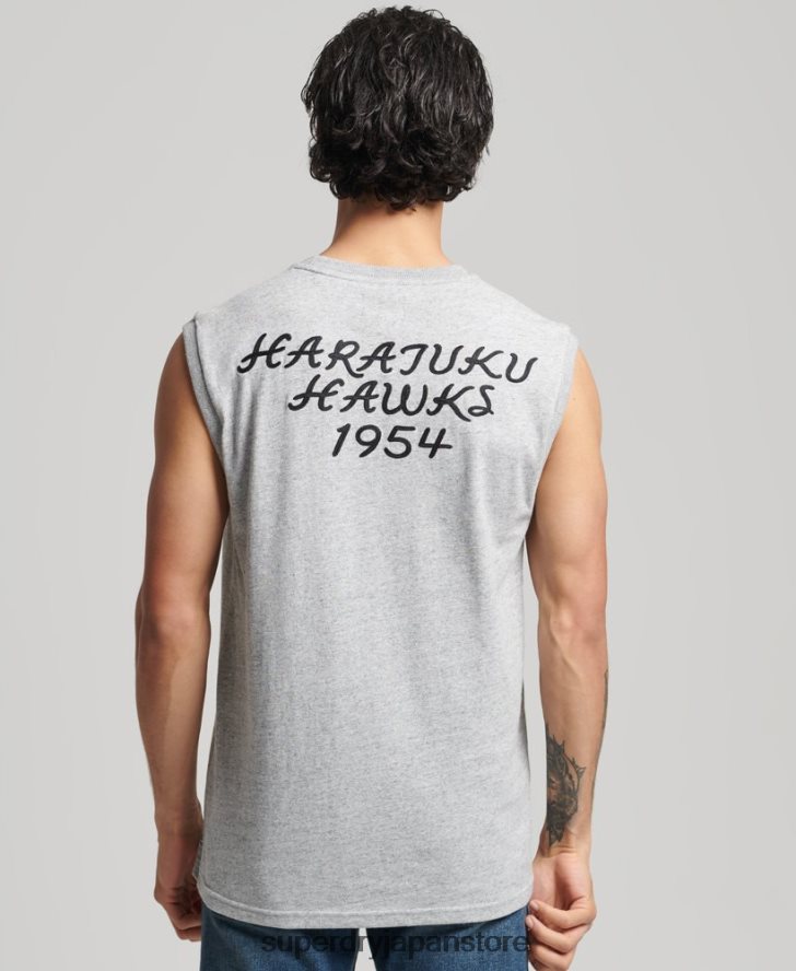 ヴィンテージカレッジタンクトップ 男性 Superdry 衣類 グレー 2J62PZ1559