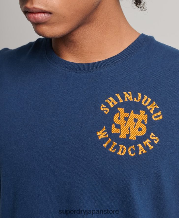 ヴィンテージカレッジタンクトップ 男性 Superdry 衣類 海軍 2J62PZ1584