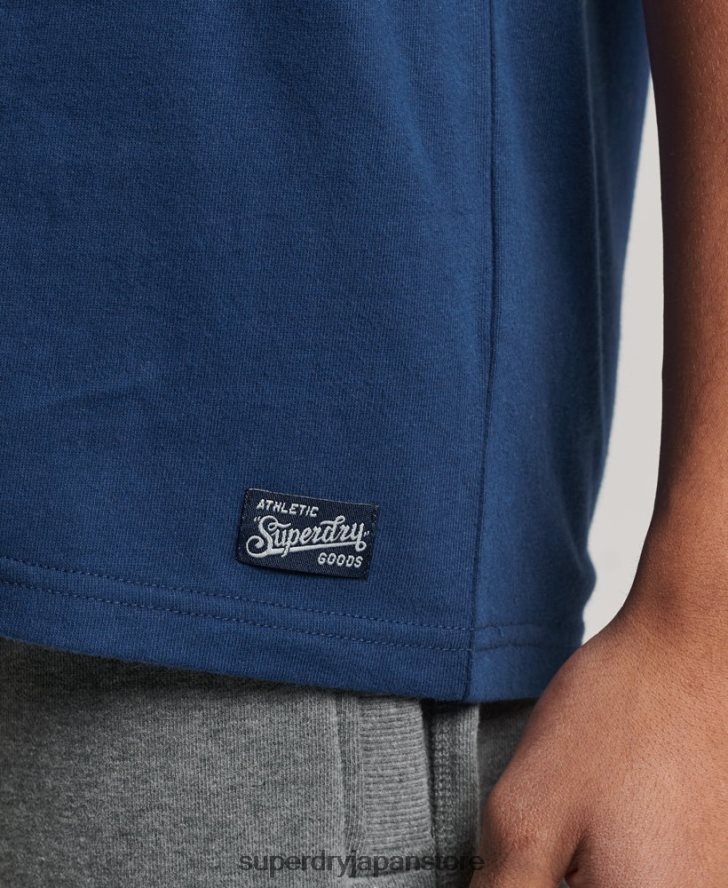 ヴィンテージカレッジタンクトップ 男性 Superdry 衣類 海軍 2J62PZ1584