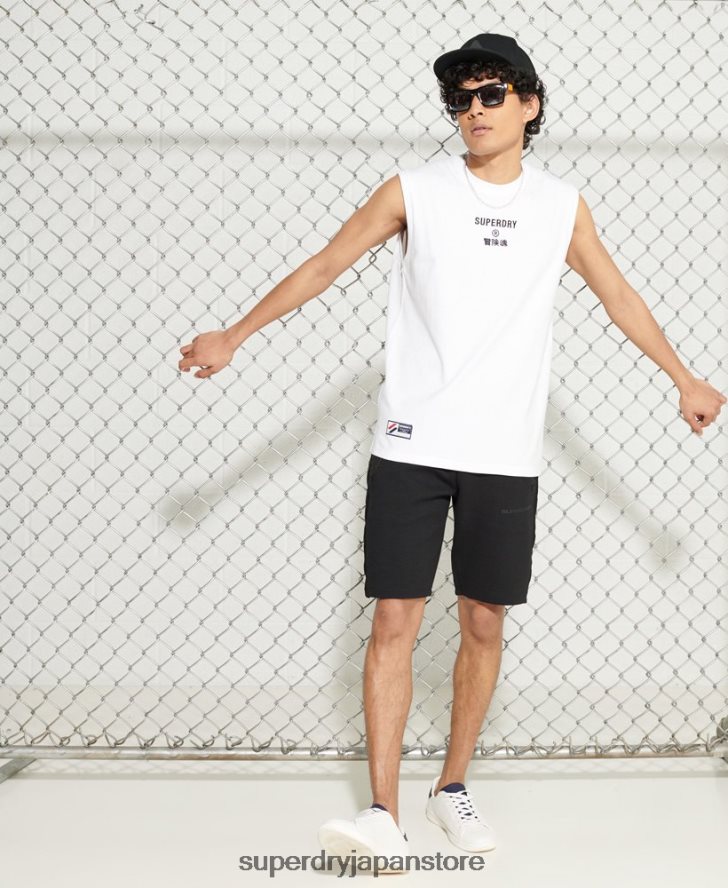 企業ロゴベスト 男性 Superdry 衣類 白 2J62PZ1589