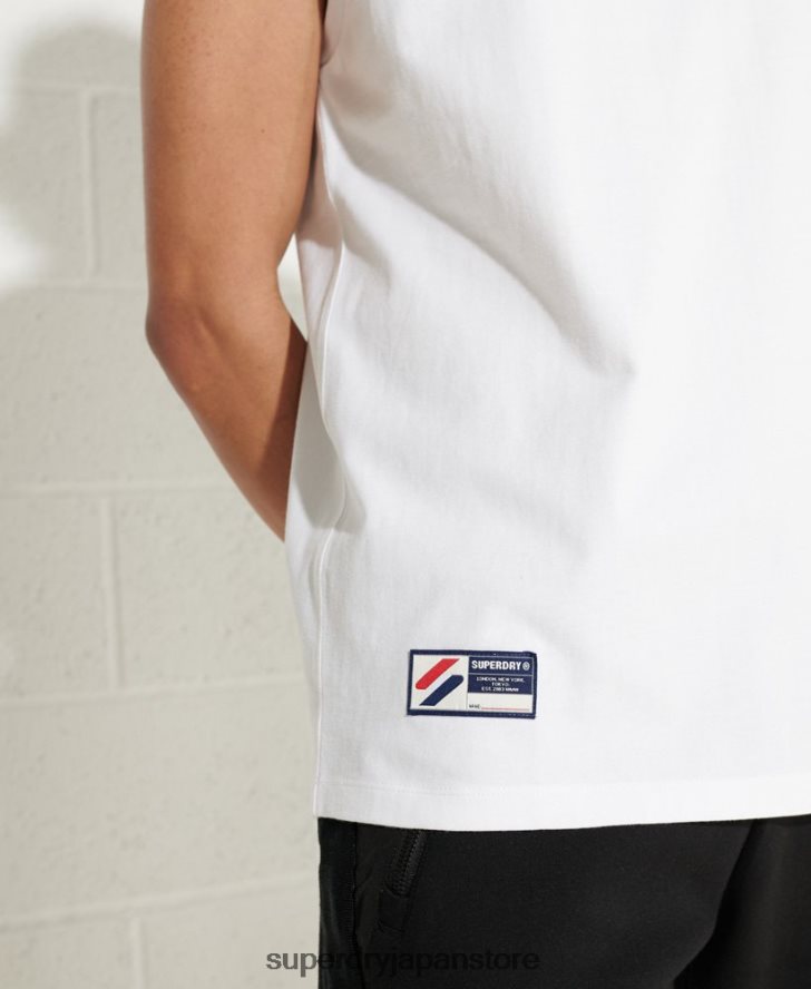 企業ロゴベスト 男性 Superdry 衣類 白 2J62PZ1589