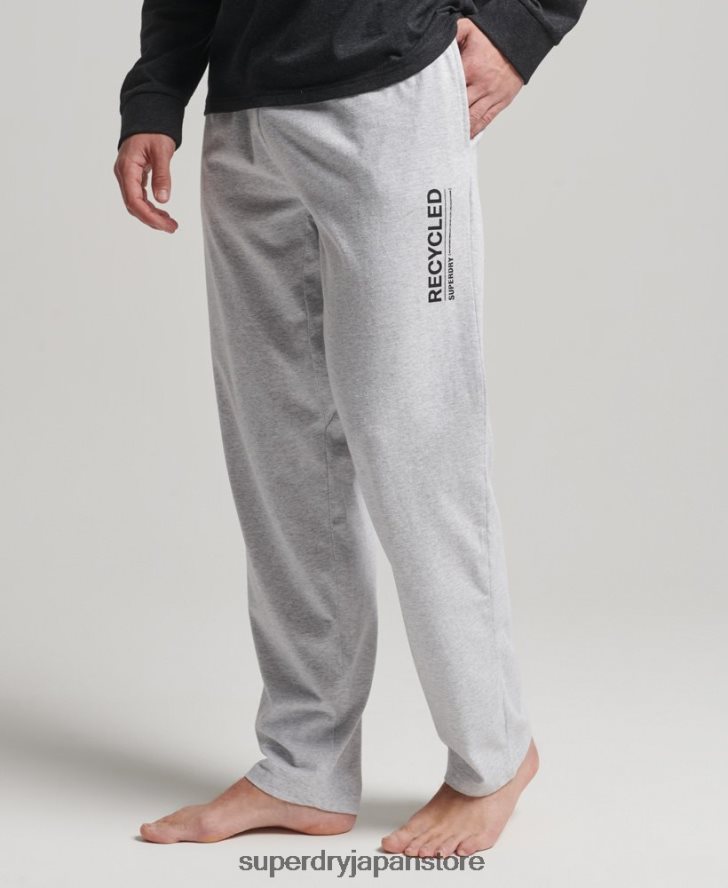 リサイクルされた寝間着パンツ 男性 Superdry 衣類 グレー 2J62PZ1608