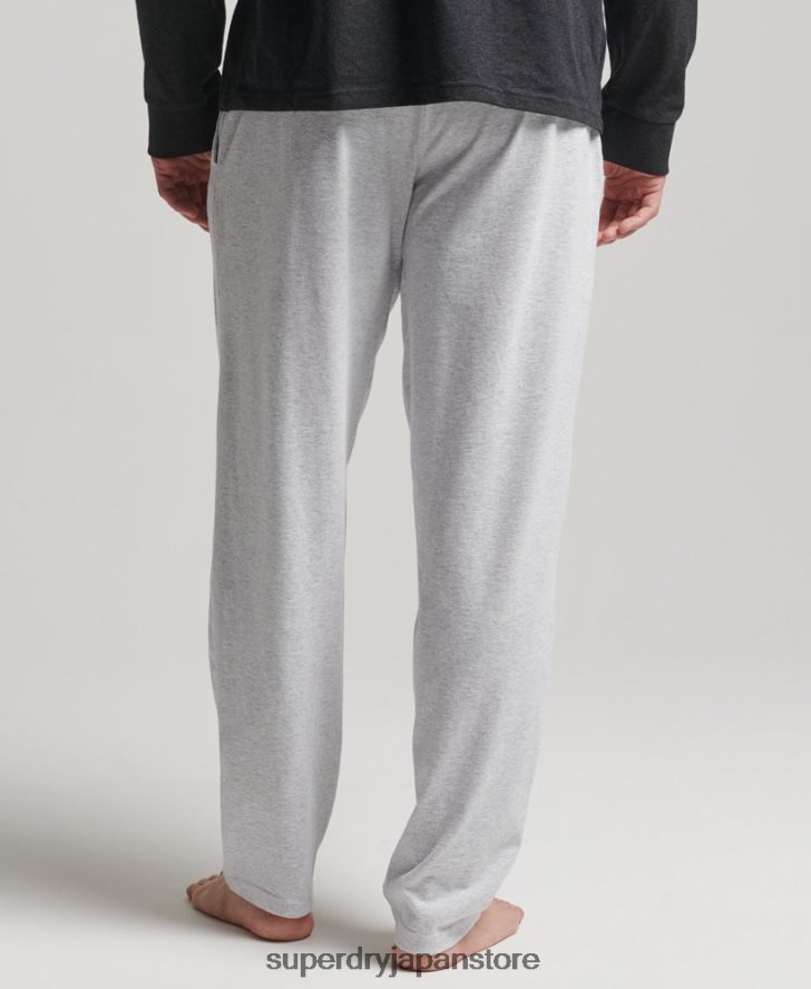 リサイクルされた寝間着パンツ 男性 Superdry 衣類 グレー 2J62PZ1608