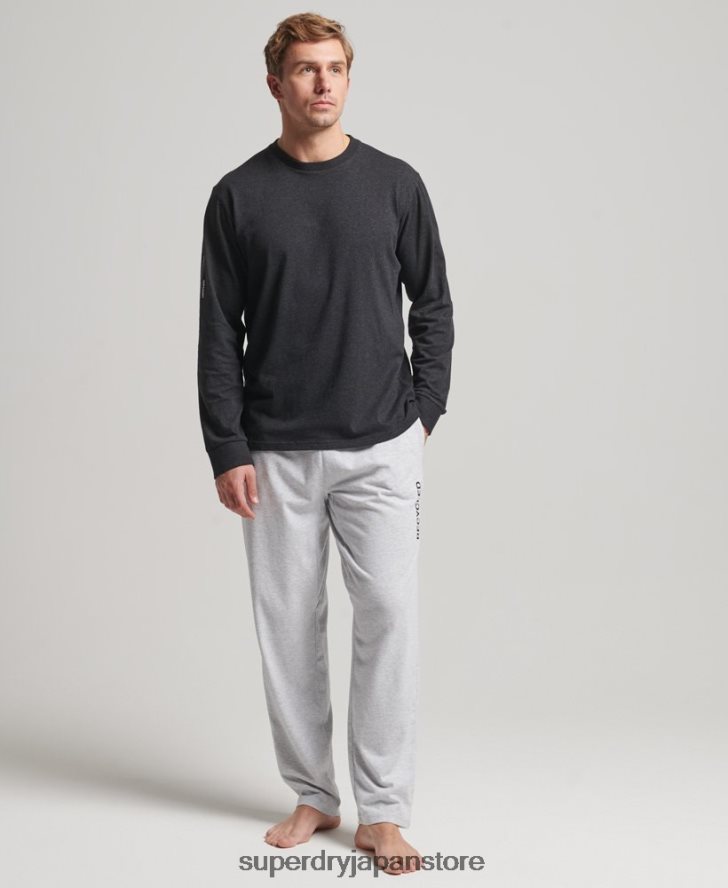 リサイクルされた寝間着パンツ 男性 Superdry 衣類 グレー 2J62PZ1608