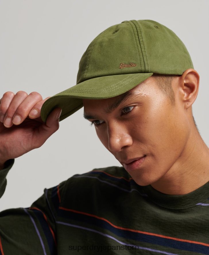 ヴィンテージ刺繍入りキャップ 男性 Superdry アクセサリー カーキ 2J62PZ1615