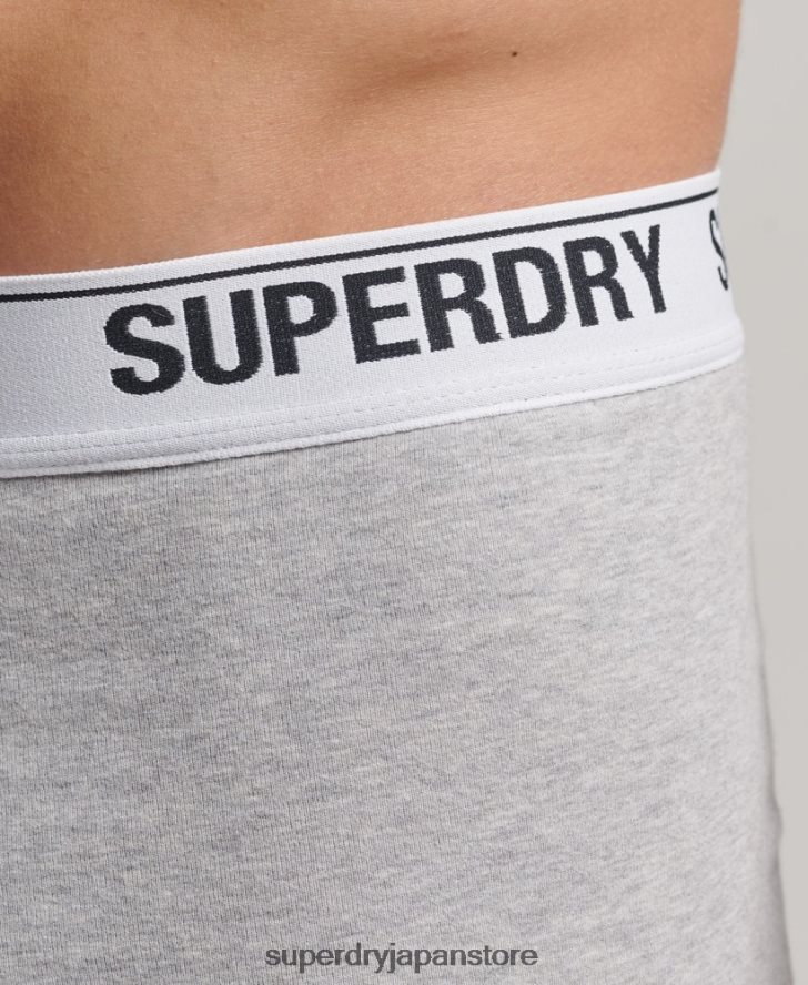 オーガニックコットンボクサー トリプルパック 男性 Superdry 衣類 オレンジ 2J62PZ1618