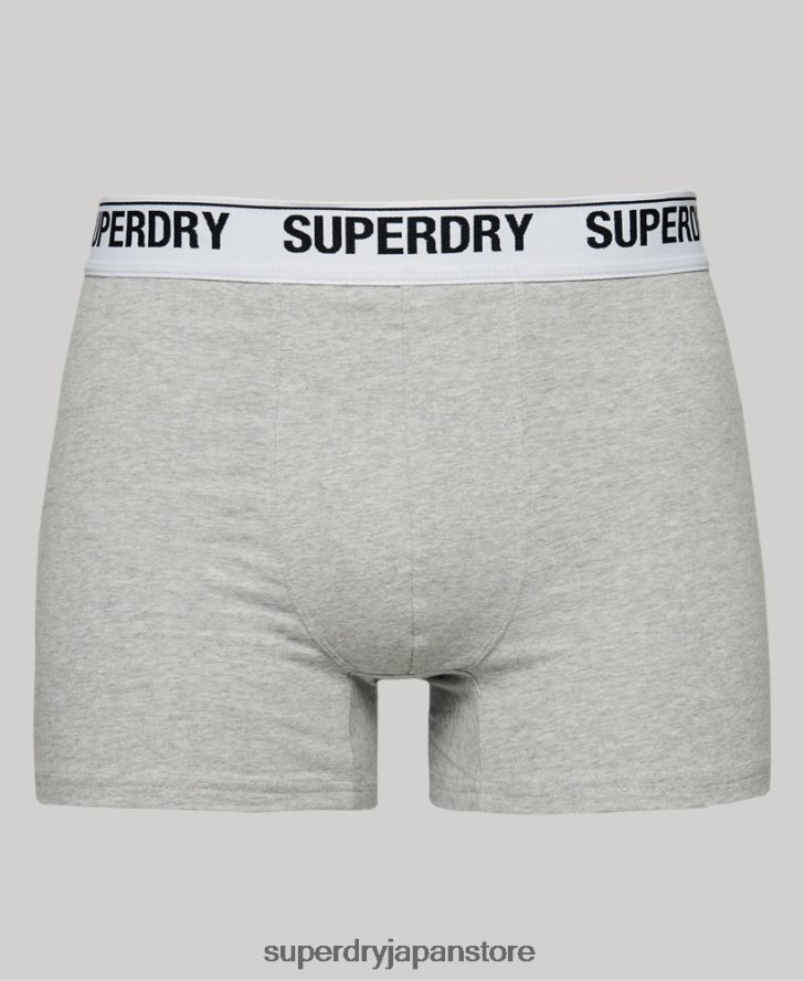 オーガニックコットンボクサー トリプルパック 男性 Superdry 衣類 オレンジ 2J62PZ1618