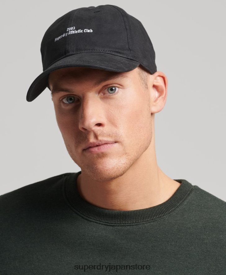欠かせないベースボールキャップ 男性 Superdry アクセサリー 黒 2J62PZ1626
