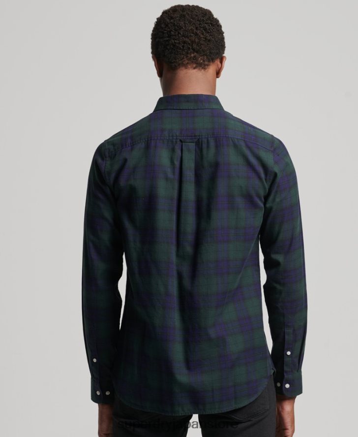 クラシックロンドンボタンダウンシャツ 男性 Superdry 衣類 緑 2J62PZ164