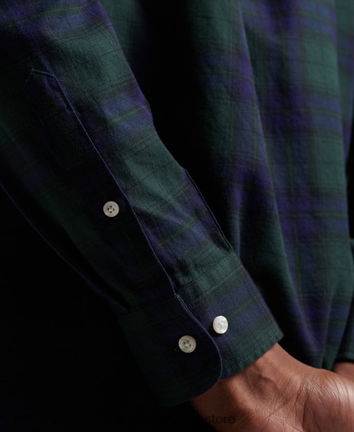クラシックロンドンボタンダウンシャツ 男性 Superdry 衣類 緑 2J62PZ164