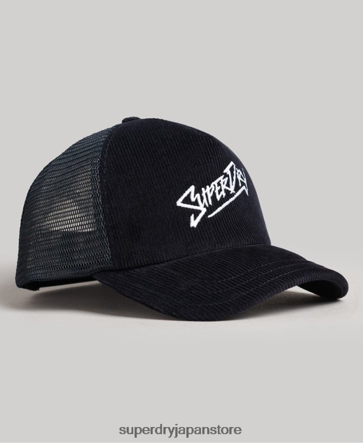 ヴィンテージブランドマークコードキャップ 男性 Superdry アクセサリー 海軍 2J62PZ1658