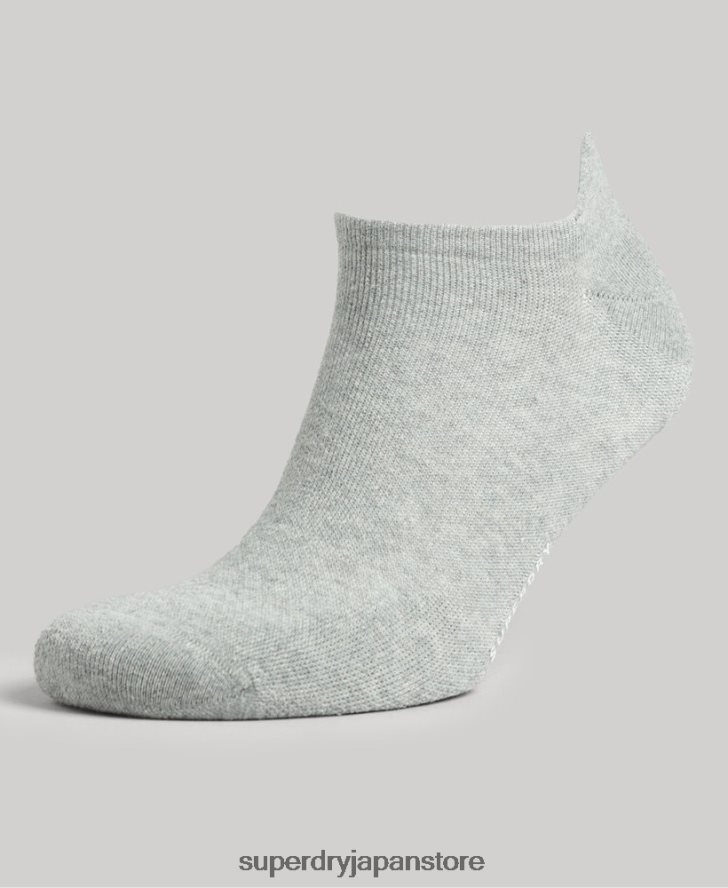 オーガニックコットントレーナーソックスパック 男性 Superdry アクセサリー グレー 2J62PZ1659
