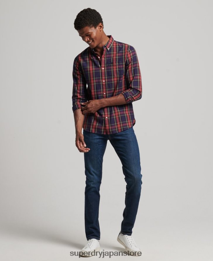 クラシックロンドンボタンダウンシャツ 男性 Superdry 衣類 緑 2J62PZ165