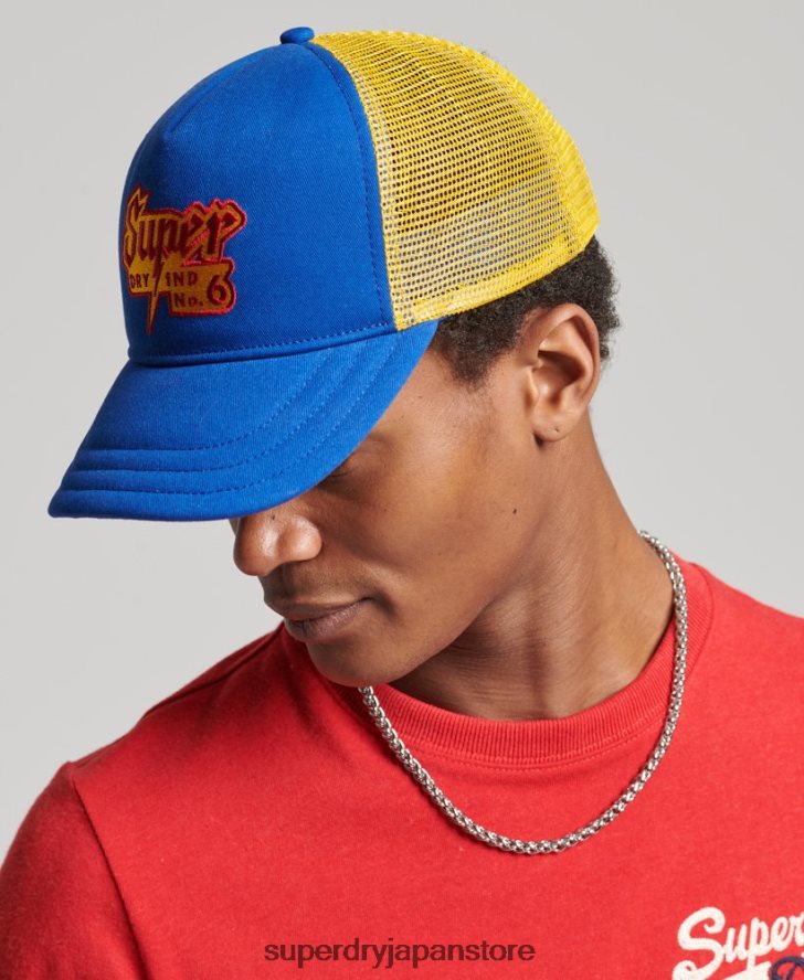ヴィンテージグラフィックのトラッカーキャップ 男性 Superdry アクセサリー 青 2J62PZ1669
