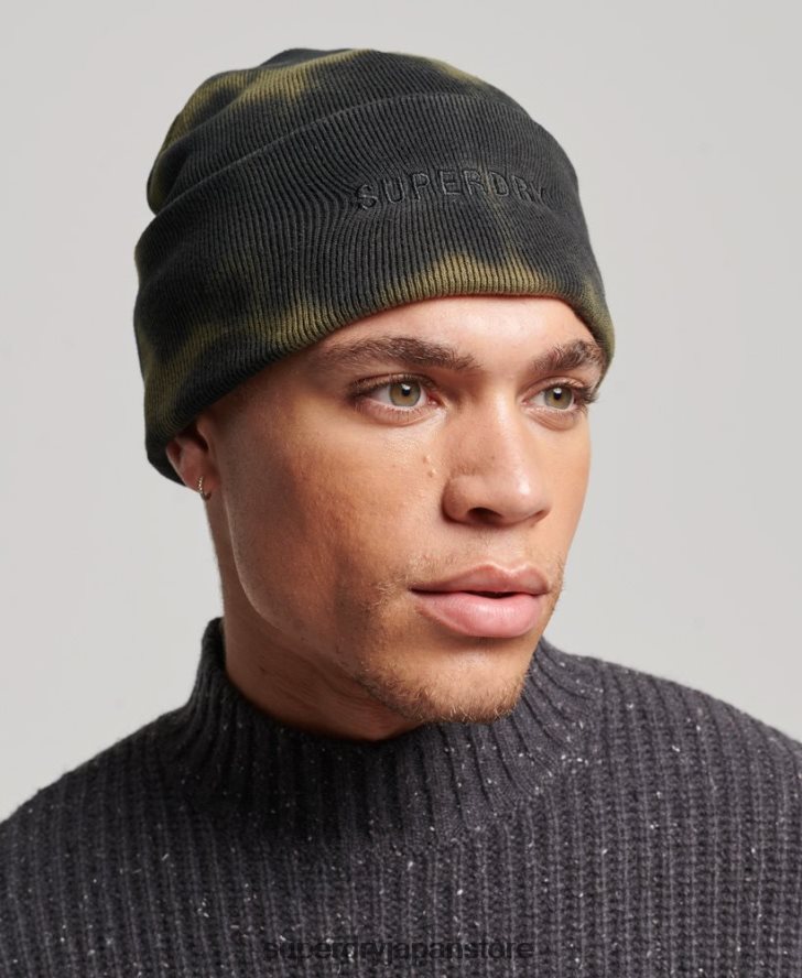 染めたビーニー帽 男性 Superdry アクセサリー 黒 2J62PZ1673