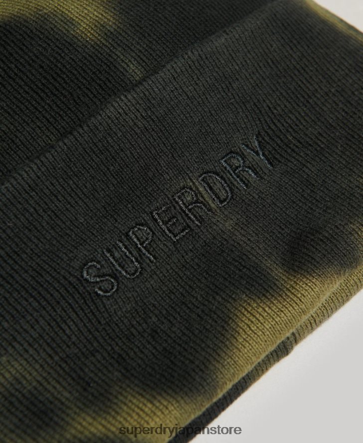 染めたビーニー帽 男性 Superdry アクセサリー 黒 2J62PZ1673