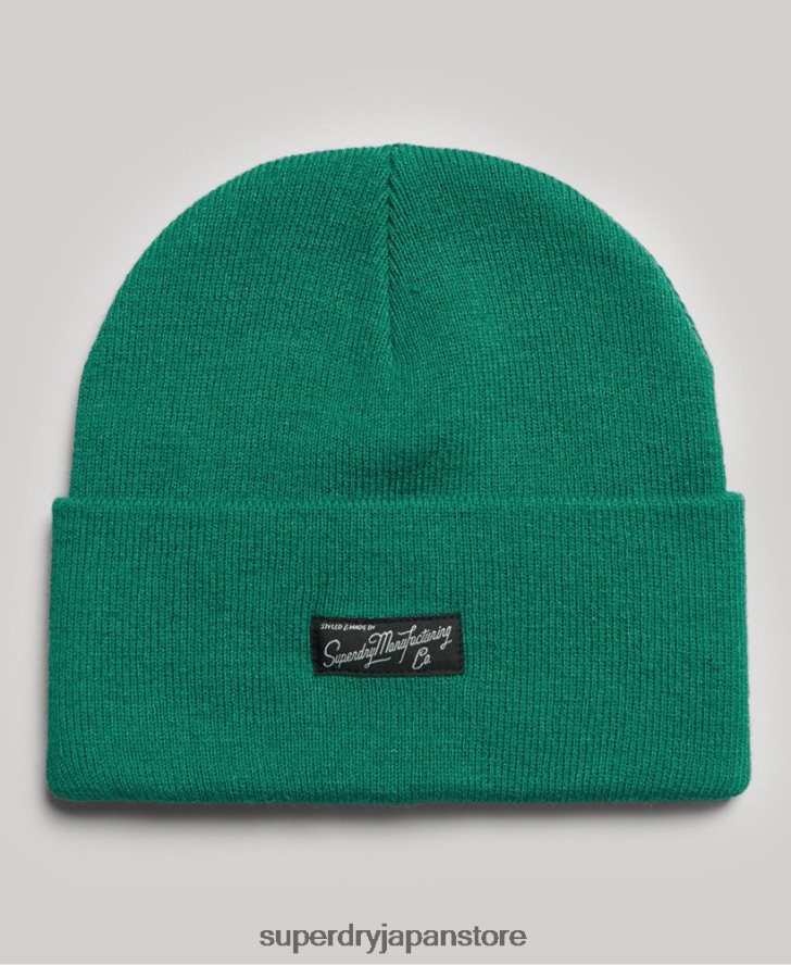 エッセンシャルロゴビーニー帽 女性 Superdry アクセサリー 緑 2J62PZ1684