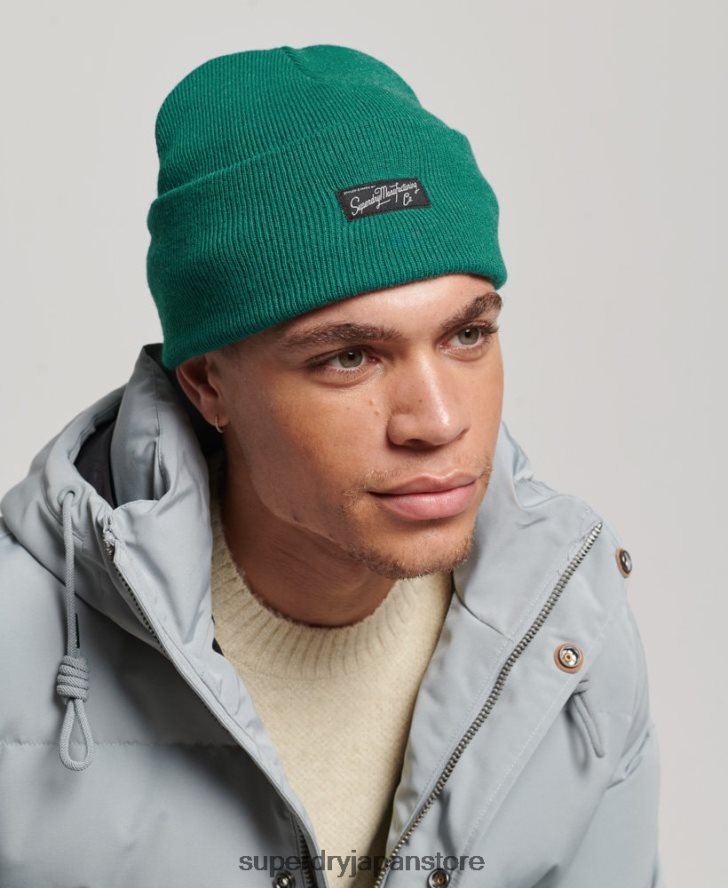 エッセンシャルロゴビーニー帽 女性 Superdry アクセサリー 緑 2J62PZ1684