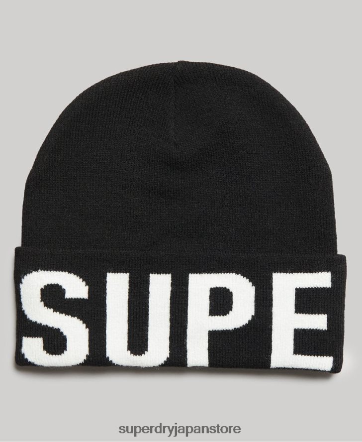 山編みの帽子 女性 Superdry アクセサリー 黒 2J62PZ1689