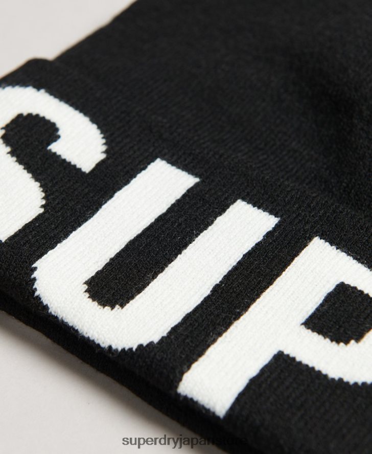 山編みの帽子 女性 Superdry アクセサリー 黒 2J62PZ1689