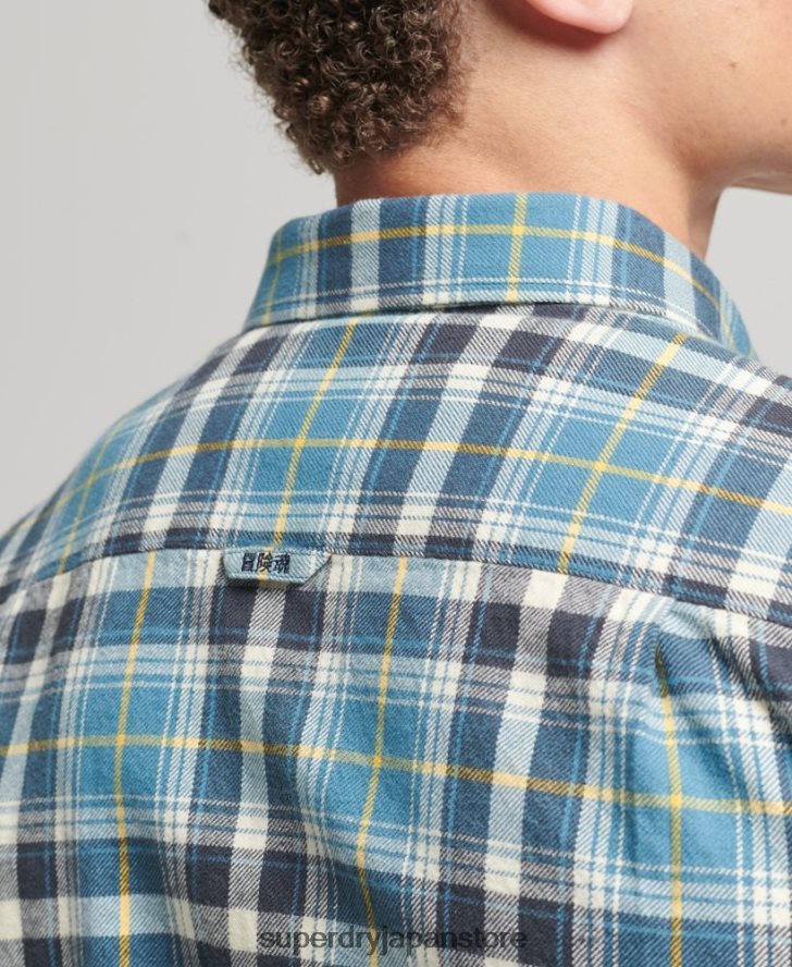 オーガニックコットン ヴィンテージ ランバージャック シャツ 男性 Superdry 衣類 青 2J62PZ169