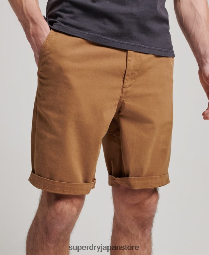 オフィサーチノショーツ 男性 Superdry 衣類 茶色 2J62PZ17
